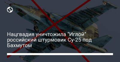 Нацгвадия уничтожила "Иглой" российский штурмовик Су-25 под Бахмутом - liga.net - Россия - Украина