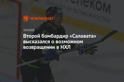 Александр Хмелевски - Второй бомбардир «Салавата» высказался о возможном возвращении в НХЛ - championat.com - Сан-Хосе