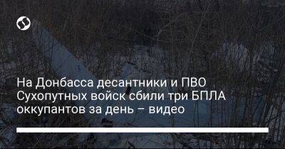 На Донбасса десантники и ПВО Сухопутных войск сбили три БПЛА оккупантов за день – видео - liga.net - Украина