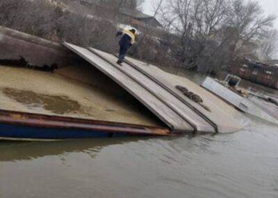 Баржа с 860 тоннами пшеницы затонула на Одесчине: кадры с места происшествия - politeka.net - Украина - Рени