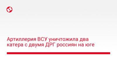 Наталья Гуменюк - Артиллерия ВСУ уничтожила два катера с двумя ДРГ россиян на юге - liga.net - Россия - Украина - Херсонская обл.