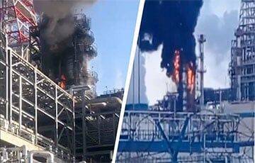 Мощный пожар вспыхнул на крупнейшем нефтеперерабатывающем заводе в Нижегородской области РФ - charter97.org - Россия - Украина - Белоруссия - Нижегородская обл.