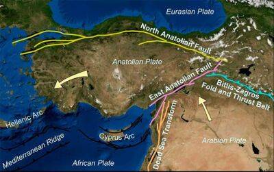 Землетрясение в Турции привело к геологическому сдвигу литосферных плит на 3 метра - unn.com.ua - США - Украина - Киев - Италия - Турция - Газиантеп