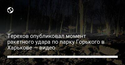 Игорь Терехов - Терехов опубликовал момент ракетного удара по парку Горького в Харькове — видео - liga.net - Россия - Украина - Харьковская обл. - Харьков - район Киевский, Харьков