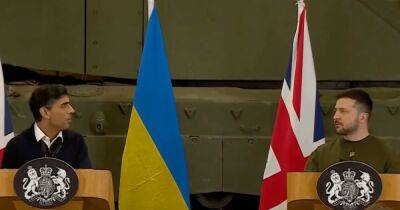 Владимир Зеленский - Риши Сунак - Украина получит британские танки Challenger 2 через несколько недель, — Сунак (видео) - focus.ua - Украина - Киев - Англия - Лондон - Великобритания