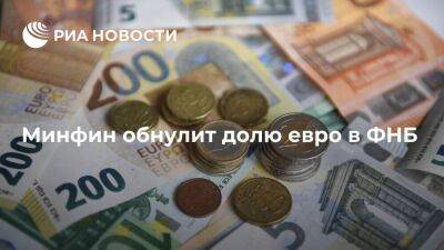 Владимир Колычев - Минфин России в 2023 году обнулит долю евро в Фонде национального благосостояния - smartmoney.one - Россия - США - Украина