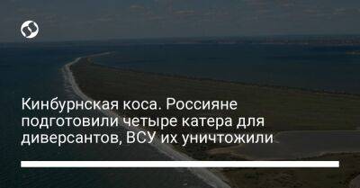 Наталья Гуменюк - Кинбурнская коса. Россияне подготовили четыре катера для диверсантов, ВСУ их уничтожили - liga.net - Россия - Украина - Крым - Николаевская обл. - Херсонская обл.