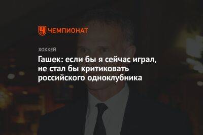 Доминик Гашек - Гашек: если бы я сейчас играл, не стал бы критиковать российского одноклубника - championat.com - Россия - Украина