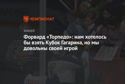 Игорь Ларионов - Форвард «Торпедо»: нам хотелось бы взять Кубок Гагарина, но мы довольны своей игрой - championat.com - Нижний Новгород