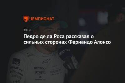 Фернандо Алонсо - Педро де ла Роса рассказал о сильных сторонах Фернандо Алонсо - championat.com