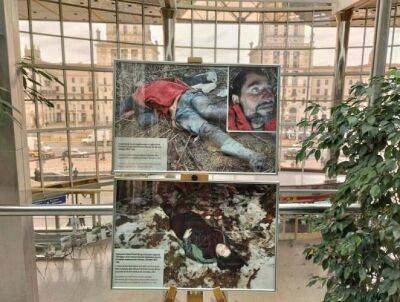 На железнодорожном вокзале в Минске расставили постеры с изображениями трупов мигрантов, погибших на границе (18+) - udf.by - Россия - Белоруссия - Минск - Витебск - Солигорск
