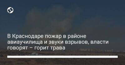 В Краснодаре пожар в районе авиаучилища и звуки взрывов, власти говорят – горит трава - liga.net - Россия - Украина - Краснодар