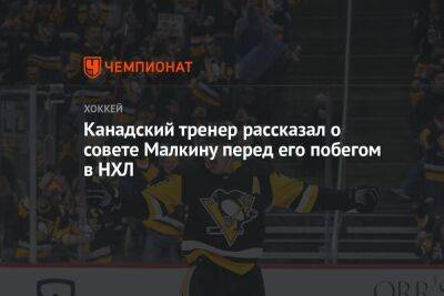 Евгений Малкин - Марио Лемье - Канадский тренер рассказал о совете Малкину перед его побегом в НХЛ - championat.com - Россия