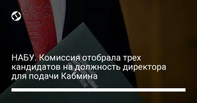 Семен Кривонос - НАБУ. Комиссия отобрала трех кандидатов на должность директора для подачи Кабмина - liga.net - Украина