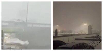 Украинцы зафиксировали уникальное явление в небе, видео: "Во время снегопада ударила..." - politeka.net - Украина