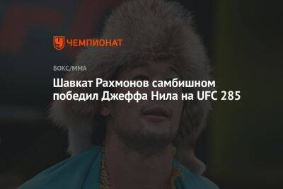 Джон Джонс - Шавкат Рахмонов - Сирилем Ганый - Шавкат Рахмонов самбишном победил Джеффа Нила на UFC 285 - championat.com - Казахстан
