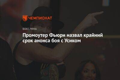 Александр Усик - Фьюри Тайсон - Фрэнк Уоррен - Промоутер Фьюри назвал крайний срок анонса боя с Усиком - championat.com - Англия