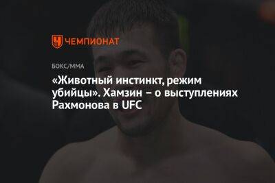 Шавкат Рахмонов - «Животный инстинкт, режим убийцы». Хамзин – о выступлениях Рахмонова в UFC - championat.com