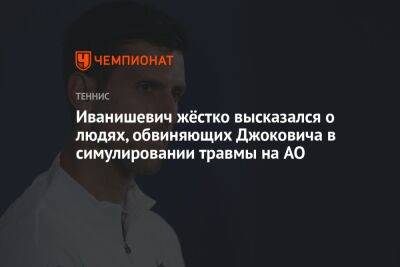 Джокович Новак - Иванишевич жёстко высказался о людях, обвиняющих Джоковича в симулировании травмы на AO - championat.com - Австралия