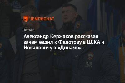 Владимир Федотов - Александр Кержаков - Александр Кержаков рассказал зачем ездил к Федотову в ЦСКА и Йокановичу в «Динамо» - championat.com - Москва - Сочи - Нижний Новгород