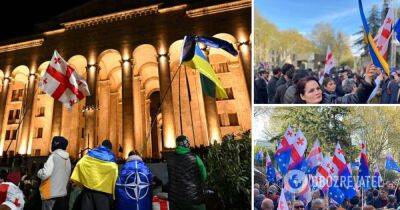 Михаил Саакашвили - Ника Гварамия - Антиправительственный протест Тбилиси - в Грузии оппозиция провела митинг за евроинтеграцию - obozrevatel.com - Украина - Грузия - Тбилиси