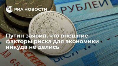 Владимир Путин - Путин заявил, что внешние факторы риска для российской экономики никуда не делись - smartmoney.one - Россия
