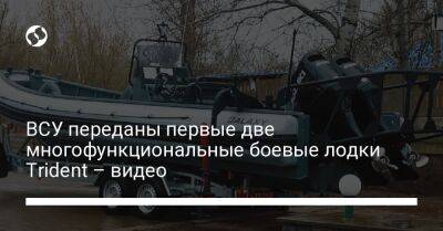 Сергей Притула - ВСУ переданы первые две многофункциональные боевые лодки Trident – видео - liga.net - Украина