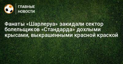 Фанаты «Шарлеруа» закидали сектор болельщиков «Стандарда» дохлыми крысами, выкрашенными красной краской - bombardir.ru