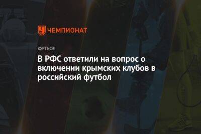 Максим Митрофанов - В РФС ответили на вопрос о включении крымских клубов в российский футбол - championat.com
