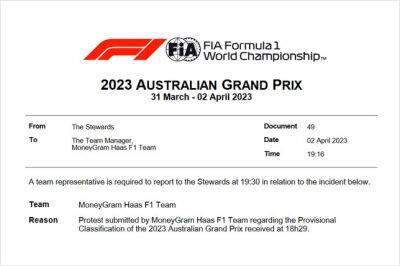 Нико Хюлкенберг - Команда Haas опротестовала итоги Гран При Австралии - f1news.ru - Австралия