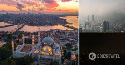 В Стамбуле огромное черное облако за минуты погрузило город во тьму – видео - obozrevatel.com - Турция - Пекин - Стамбул