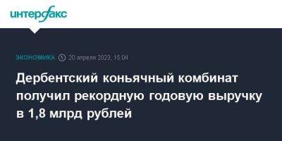 Дербентский коньячный комбинат получил рекордную годовую выручку в 1,8 млрд рублей - smartmoney.one - Москва - респ. Дагестан