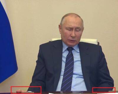 Владимир Путин - Путин, уцепившись руками за стол, стал нести околесицу - udf.by - Россия