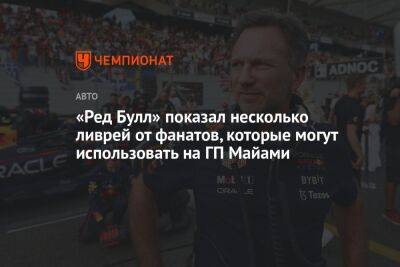 «Ред Булл» показал несколько ливрей от фанатов, которые могут использовать на ГП Майами - championat.com - Азербайджан