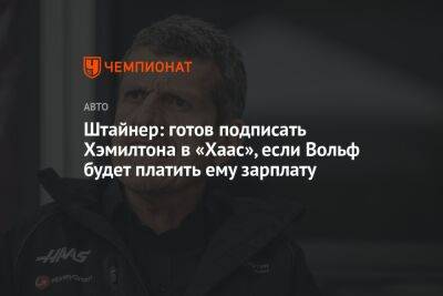 Льюис Хэмилтон - Гюнтер Штайнер - Штайнер: готов подписать Хэмилтона в «Хаас», если Вольф будет платить ему зарплату - championat.com