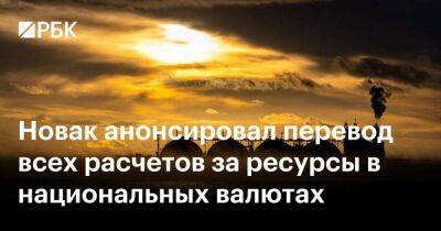 Александр Новак - Павел Зарубин - Новак анонсировал перевод всех расчетов за ресурсы в национальных валютах - smartmoney.one - Россия - Китай