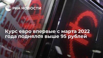 Курс евро впервые с марта 2022 года поднялся выше 95 рублей, затем упал до 89,83 - smartmoney.one