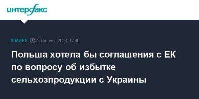 Роберт Телус - Польша хотела бы соглашения с ЕК по вопросу об избытке сельхозпродукции с Украины - smartmoney.one - Москва - Украина - Румыния - Венгрия - Польша - Болгария - Варшава - Словакия - Люксембург