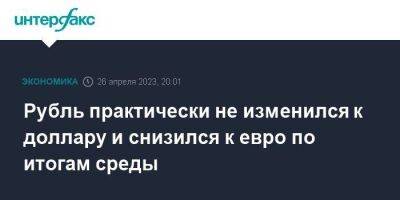 Рубль практически не изменился к доллару и снизился к евро по итогам среды - smartmoney.one - Москва - Россия - США - Лондон