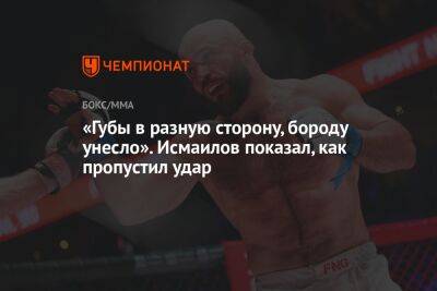 Магомед Исмаилов - «Губы в разную сторону, бороду унесло». Исмаилов показал, как пропустил удар - championat.com