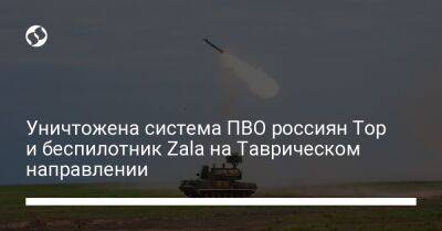 Александр Тарнавский - Уничтожена система ПВО россиян Тор и беспилотник Zala на Таврическом направлении - liga.net - Украина