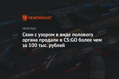 Скин с узором в виде полового органа продали в CS:GO более чем за 100 тыс. рублей - championat.com