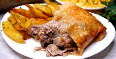 Ресторанная подача: рецепт куриных голеней, запеченных с картофелем в лаваше - hyser.com.ua - Украина