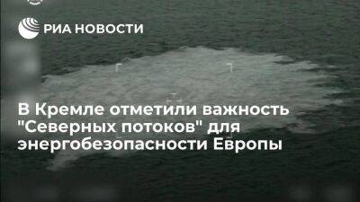 Дмитрий Песков - Песков: в России убеждены, что "Северные потоки" важны для энергобезопасности Европы - smartmoney.one - Россия - Германия - Швеция - Дания - Европа