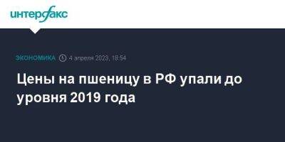 Цены на пшеницу в РФ упали до уровня 2019 года - smartmoney.one - Москва - Россия