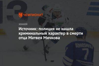 Матвей Мичков - Источник: полиция не нашла криминальный характер в смерти отца Матвея Мичкова - championat.com - Сочи - Краснодарский край