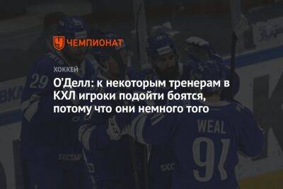 Эрик Оделл - О’Делл: к некоторым тренерам в КХЛ игроки подойти боятся, потому что они немного того - championat.com - Москва