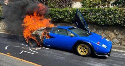 Редчайший Lamborghini Countach стоимостью свыше $500 000 сгорел на ровном месте (фото) - focus.ua - Украина - Япония - Канада
