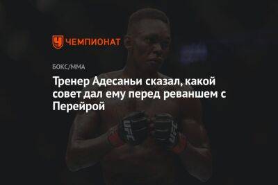 Алексей Перейрой - Тренер Адесаньи сказал, какой совет дал ему перед реваншем с Перейрой - championat.com - США - Бразилия - Новая Зеландия