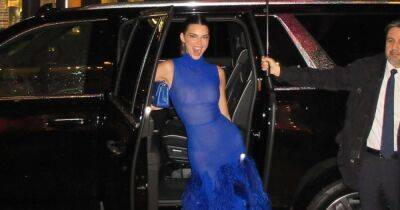 Кендалл Дженнер - Карл Лагерфельд - Chanel - Кендалл Дженнер привлекла всеобщее внимание в прозрачном синем платье - focus.ua - Украина - Нью-Йорк